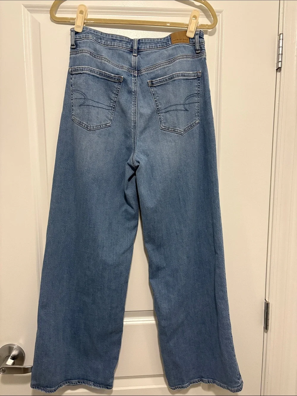 AE dreamy drape stretch super high-rise baggy wide leg jean - Picture 5 of 10